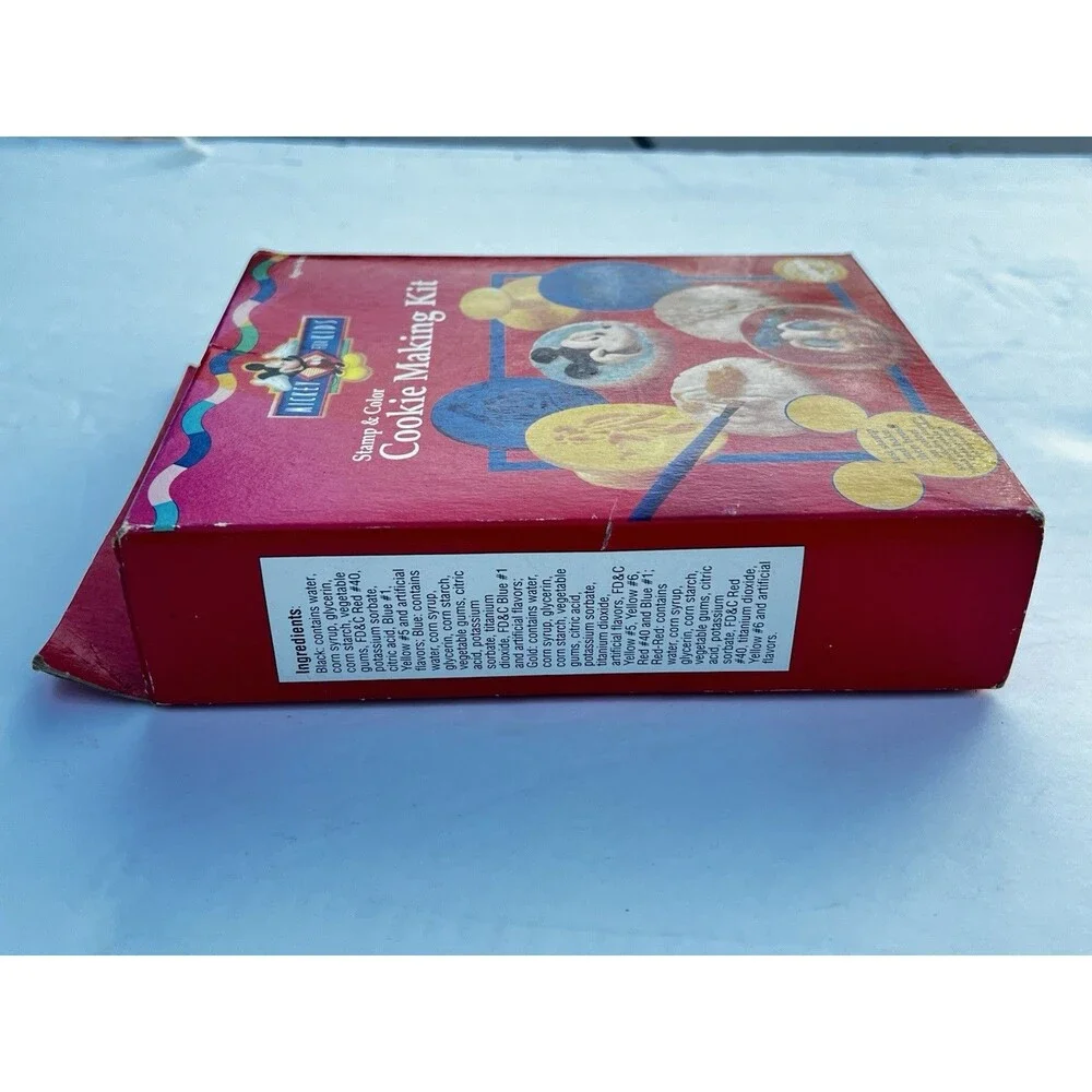 Vtg Mickey For Kids Stamp & Color Cookie Making Kit by Wilton 90's Y2k Retro